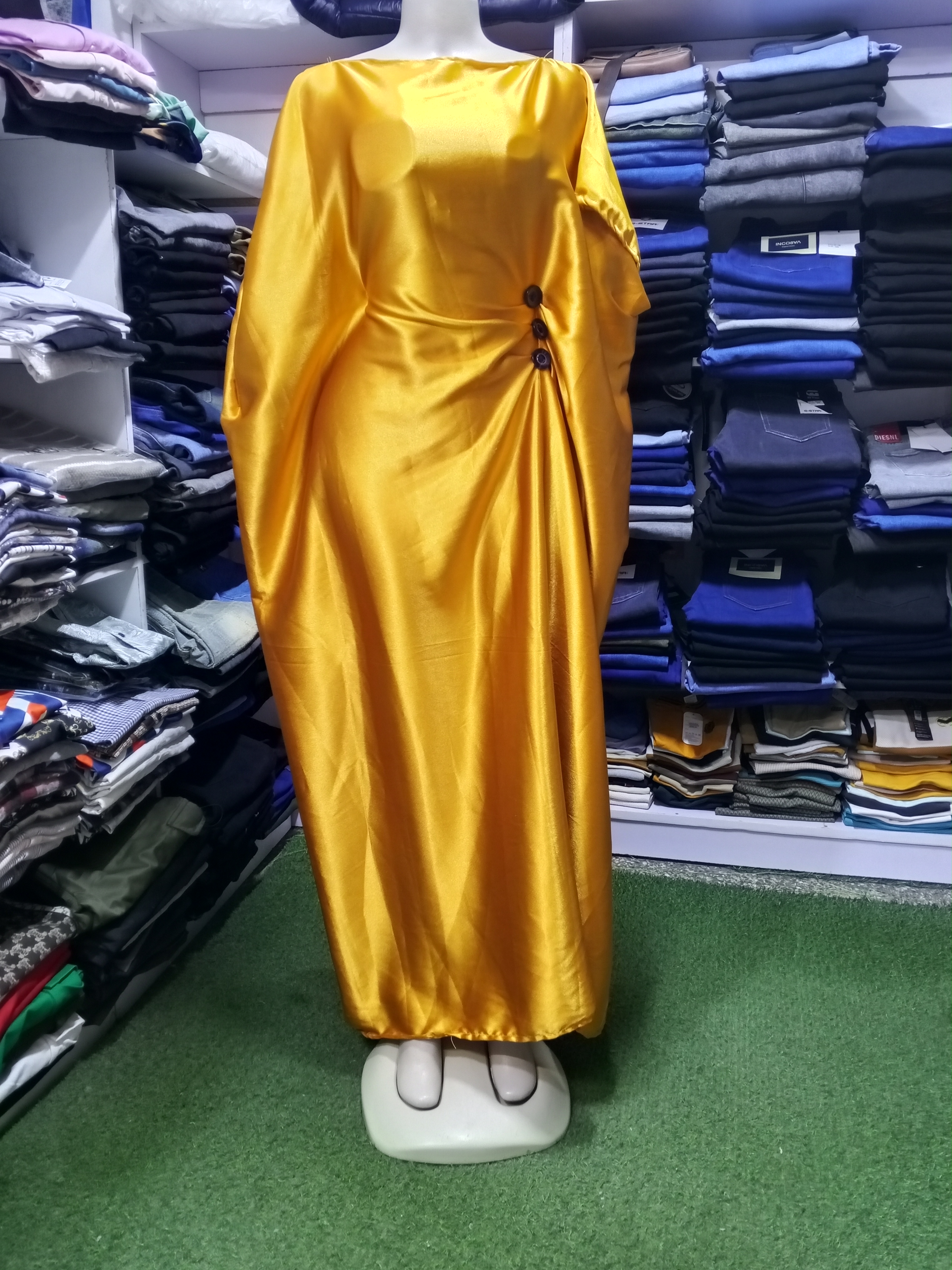 Elegant Satin Cape Kaftan