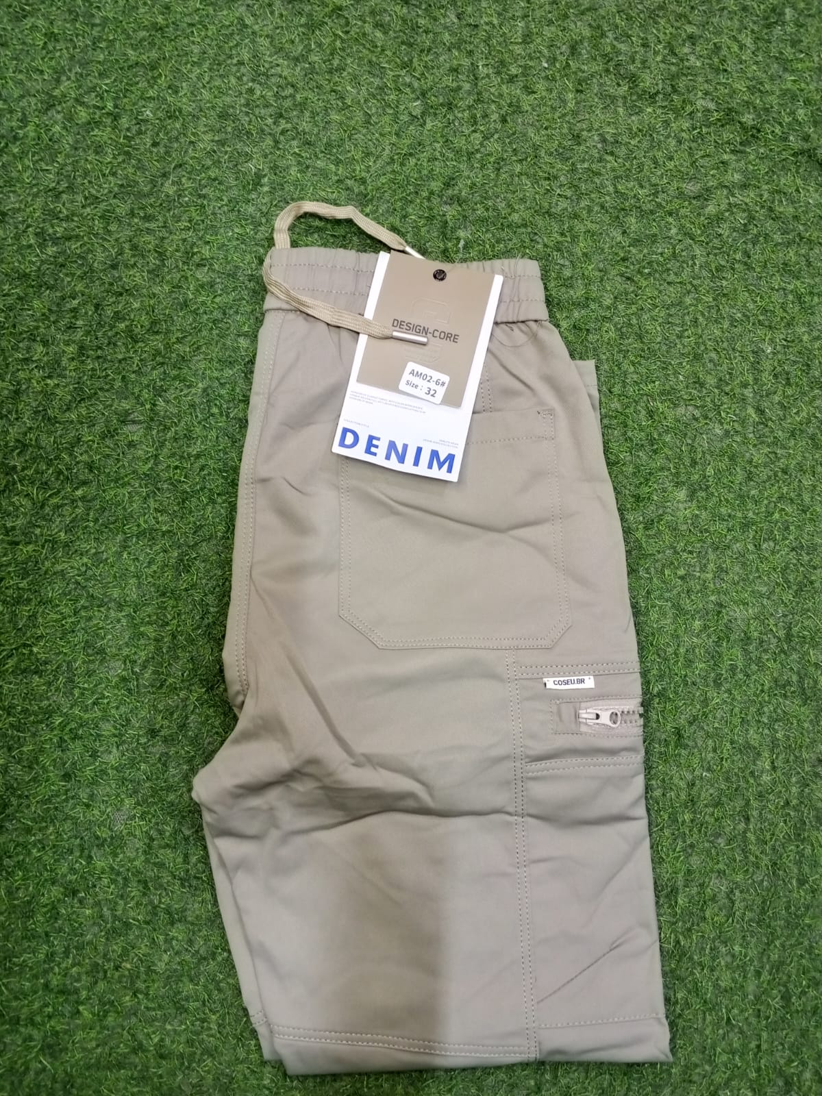 Casual elastic waist cargo pants