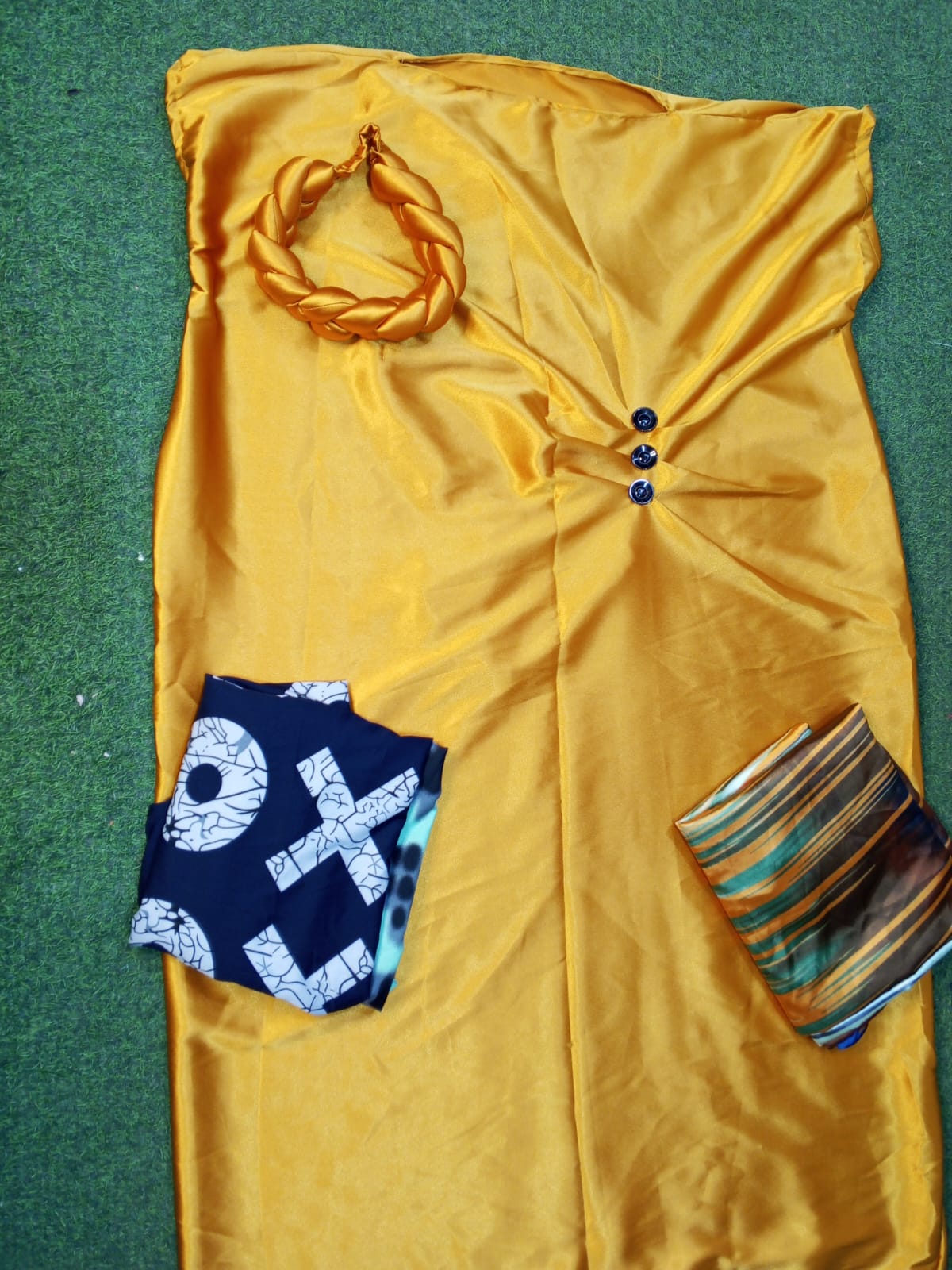Satin kaftan set
