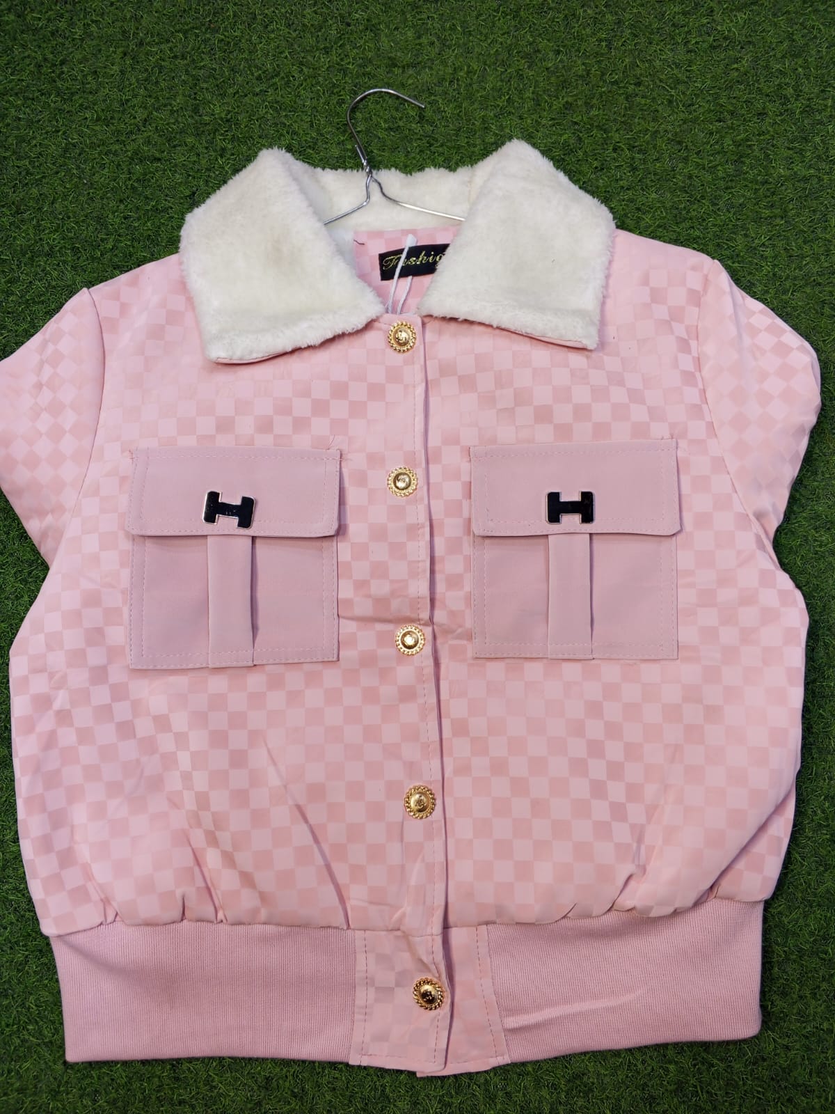Pink Checked Jacket
