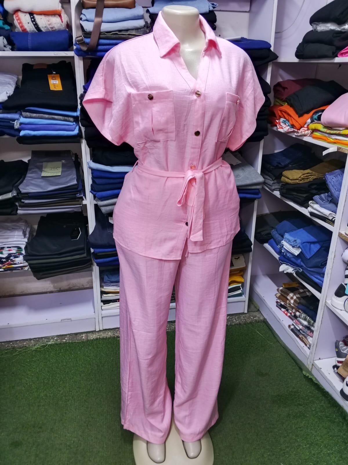 Pink 2piece linen